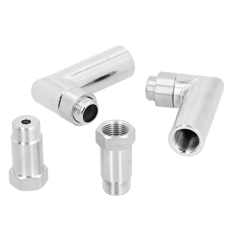 6Pcs 90 Oxygen Sensor Extender M18x1.5 1.8In Spacer Adapter Light 8701358442734