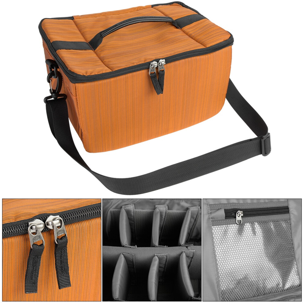 Waterproof Camera Lens Bag For Dslr With Strap Pouch & Partition Orange 4971358442834