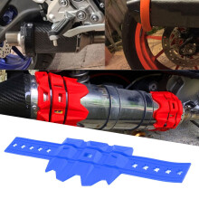 Universal Motorcycle Exhaust Pipe Protector Cover Anti-Hot, Blue