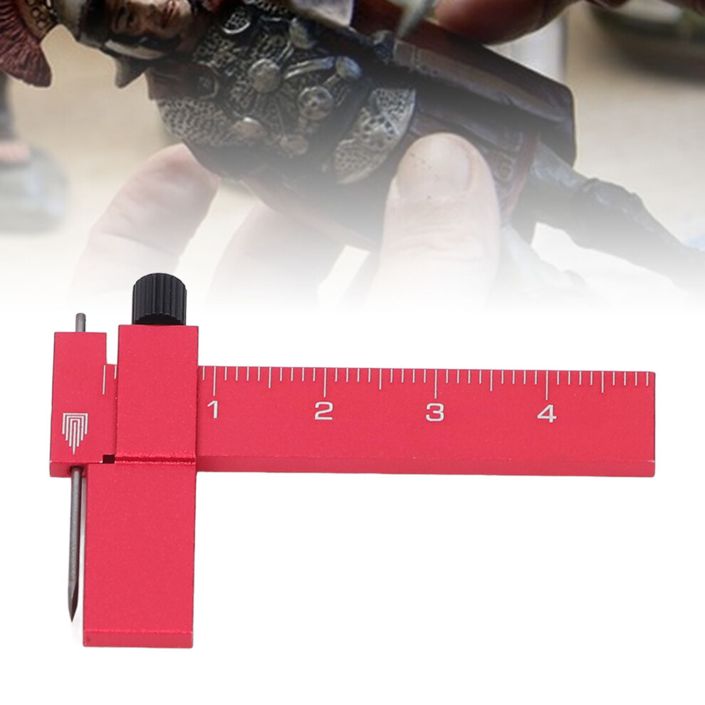 Equidistant Parallel Scriber Adjustable Isometric Ruler Carving Line Tool Red 9341358443332