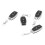 4PCS 433MHz Wireless Remote Control Switch Keychain 12V Black 6