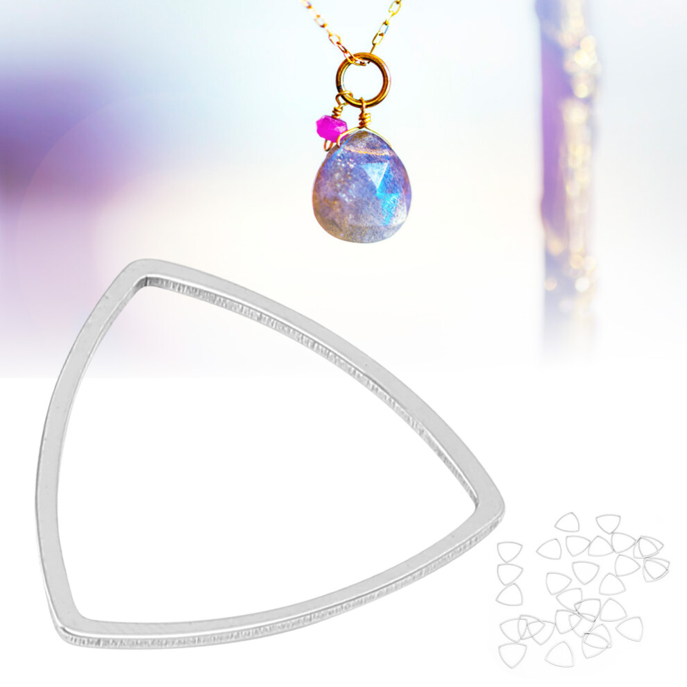 30pcs Resin Craft Open Bezels Triangular Stainless Steel Jewelry Making Supplies-image-OPC-PMS6GZ6-NEW