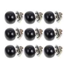 10Pcs Black Hidden Buttons Collar Shawl Brooch Decoration