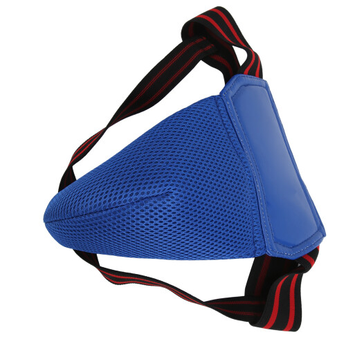 Breathable PU Leather Boxing Groin Guard Jockstrap, Size Average, Blue 2