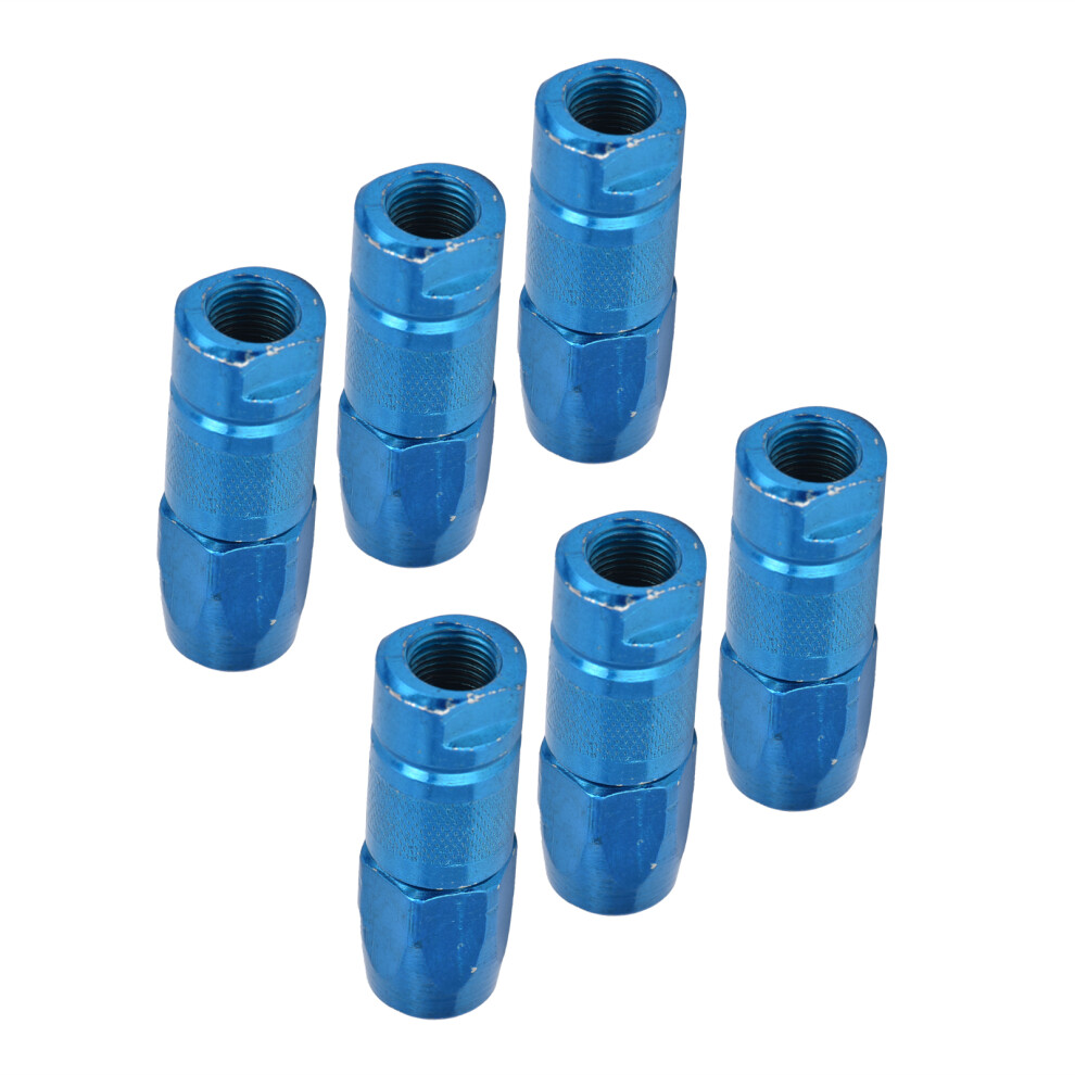 Grease Gun Coupler 5Pcs Heavy Duty Bite Fit Flat Nozzle For Machinery Upkeep 8751358444580