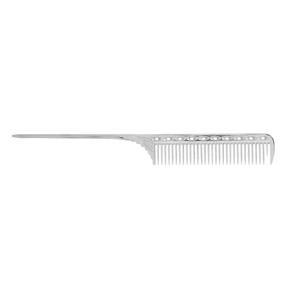 Silver Professional Aluminum Hair Comb Salon Styling Rat Tail Comb 16.5Cm