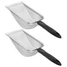 2Ud Recolectora Inoxidable Para Arena Reptil Plata Duradera