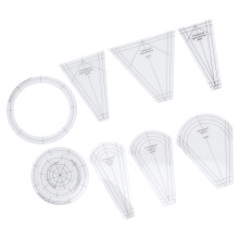 10pcs Transparent Acrylic Quilting Rulers Sewing Templates Set for Crafting