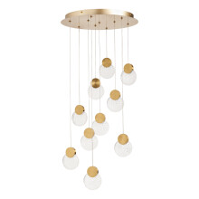Visconte Oskar Ceiling Pendant 10 Light - Brass
