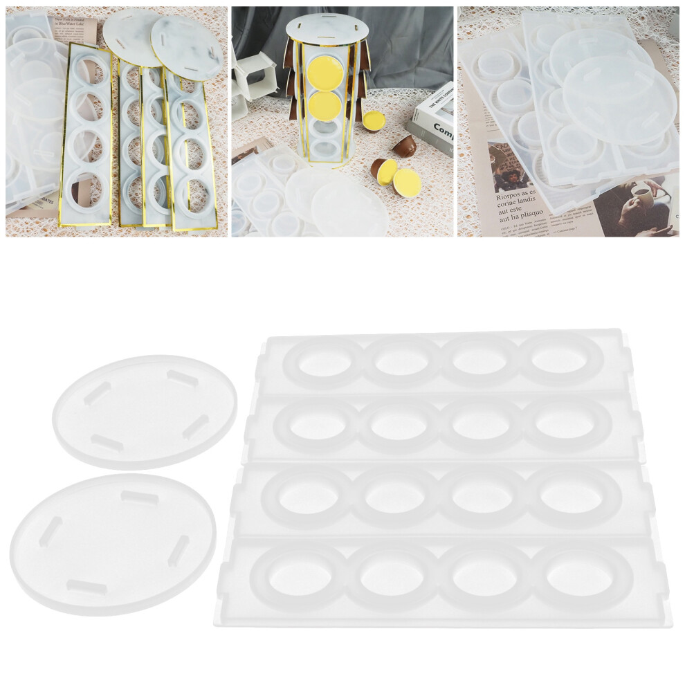 Silicone Coffee Rack Mould 360 Rotating Shelf Diy Office/Home Use 6931358447534