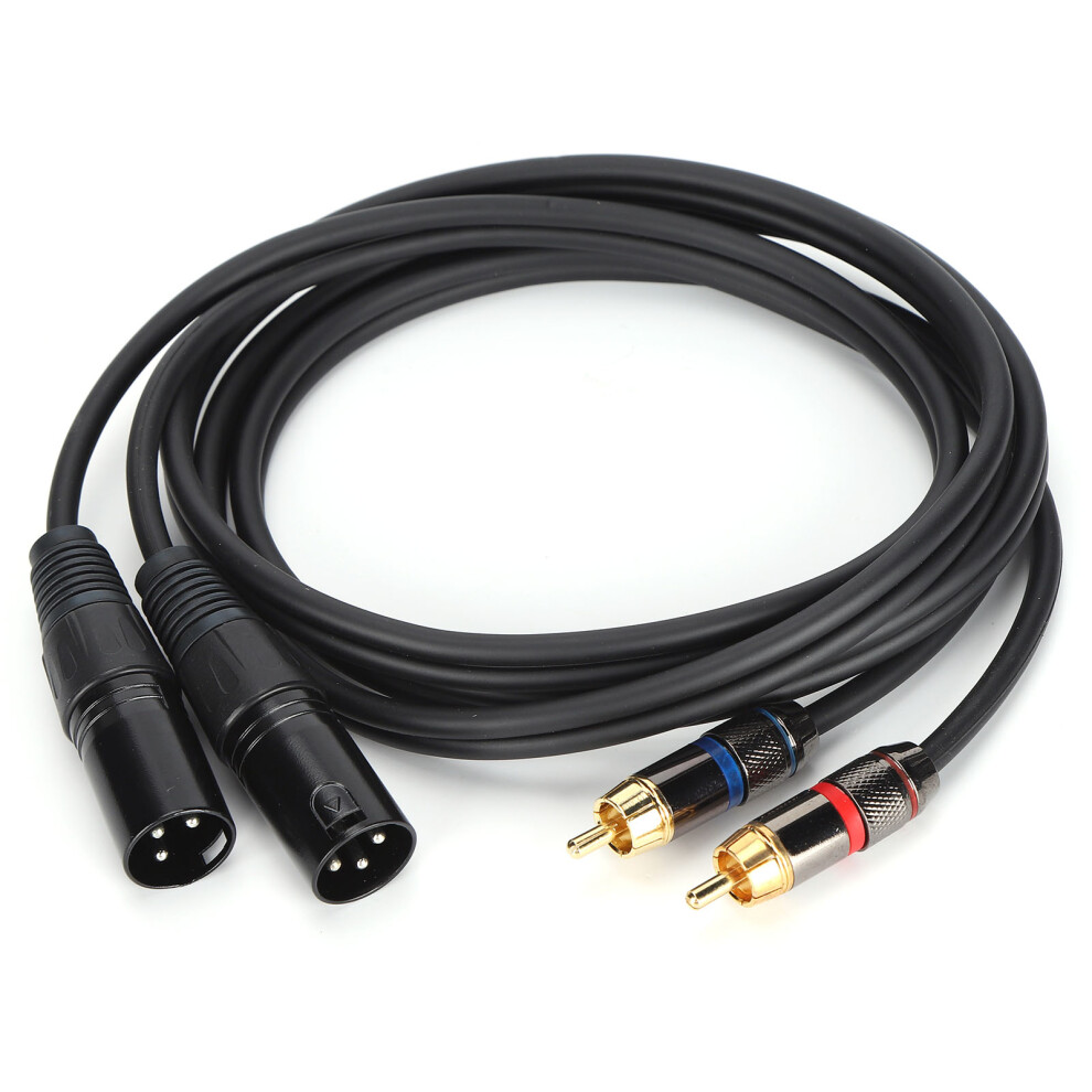 Dual Xlr Male To Rca Audio Cable 1.5M 3M Hifi Stereo System 4111358449116