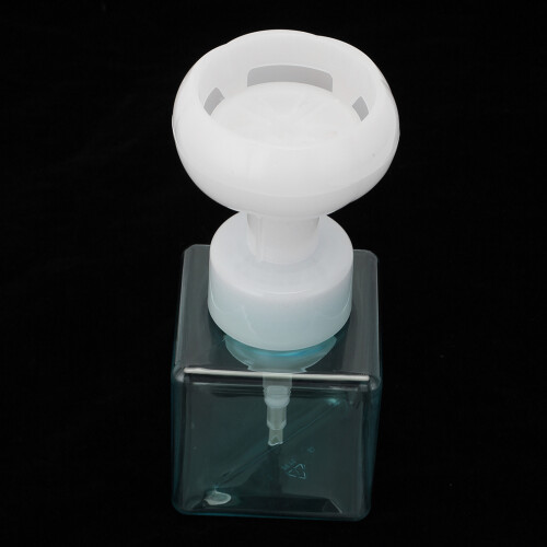 Flacon-pompe mousse à fleurs 250 ml bleu transparent 2