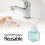 Flacon-pompe mousse à fleurs 250 ml bleu transparent 9