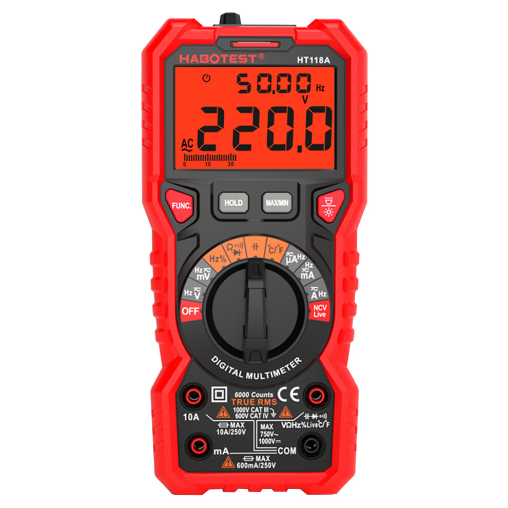 Habotest Ht118a Digital Multimeter 6000 Counts True Rms Auto Range 8291358450773