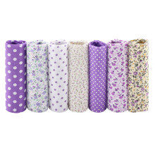Cotton Fabric Squares 7pcs 25x25cm Bedding Dots Bundle Assorted DIY Kit