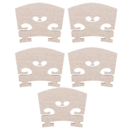 4/4 Violin Replacement Bridge - 5Pcs Maple Wood Lightweight & Portable 1