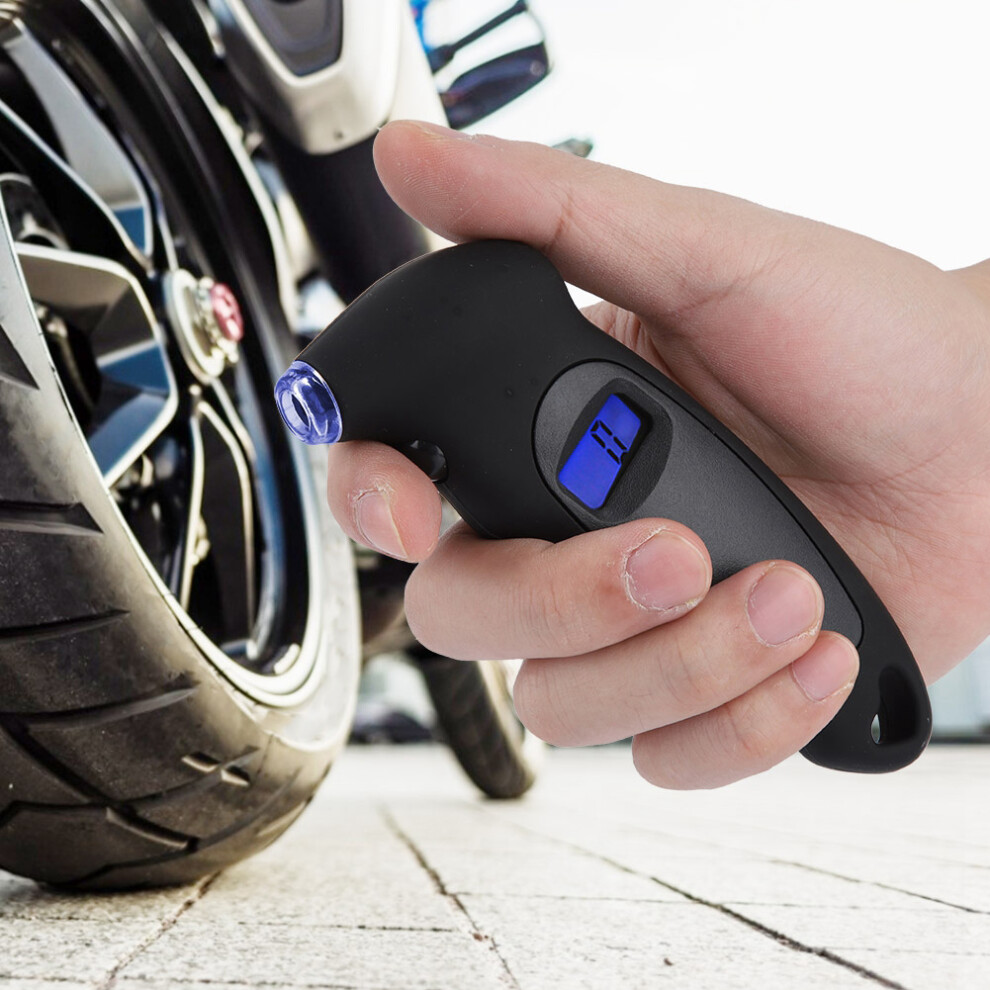 Digital Tire Pressure Gauge With 4 Settings, Psi/Kg/Cm2/Bar Black 4641358451609