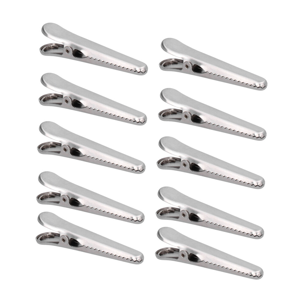 10Pcs Stainless Steel Coffee Bag Sealing Clips, 8Cm Food Sealing Tools 4911358452686