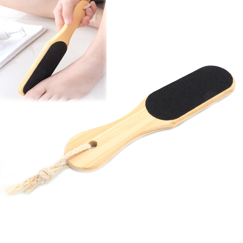 Professional Double-Sided Wood Foot File Callus Remover Pedicure Tool for Feet