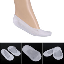 1 Paar Silikon-Fußsocken: Wiederherstellung rissiger Haut & Befeuchtung L