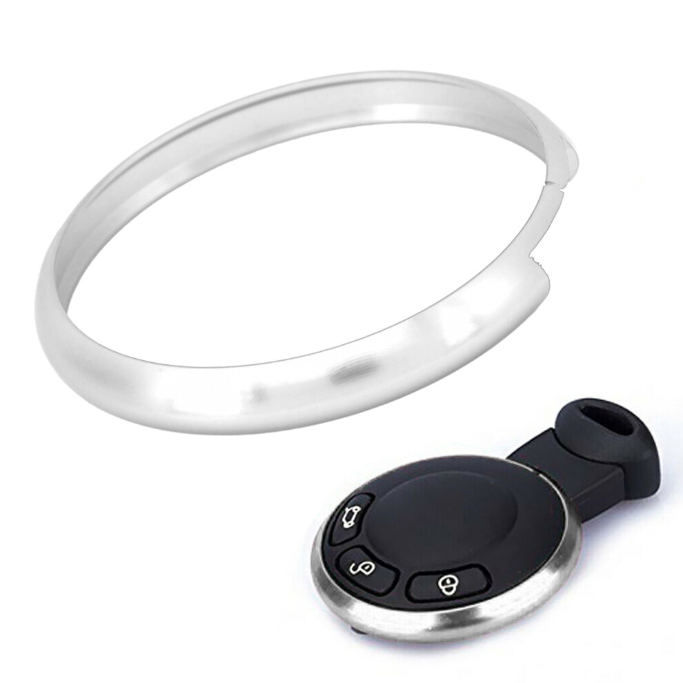 Aluminum Alloy Key Fob Ring For Mini R55-R60 Replacement & Style Upgrade Silver 9341358455793