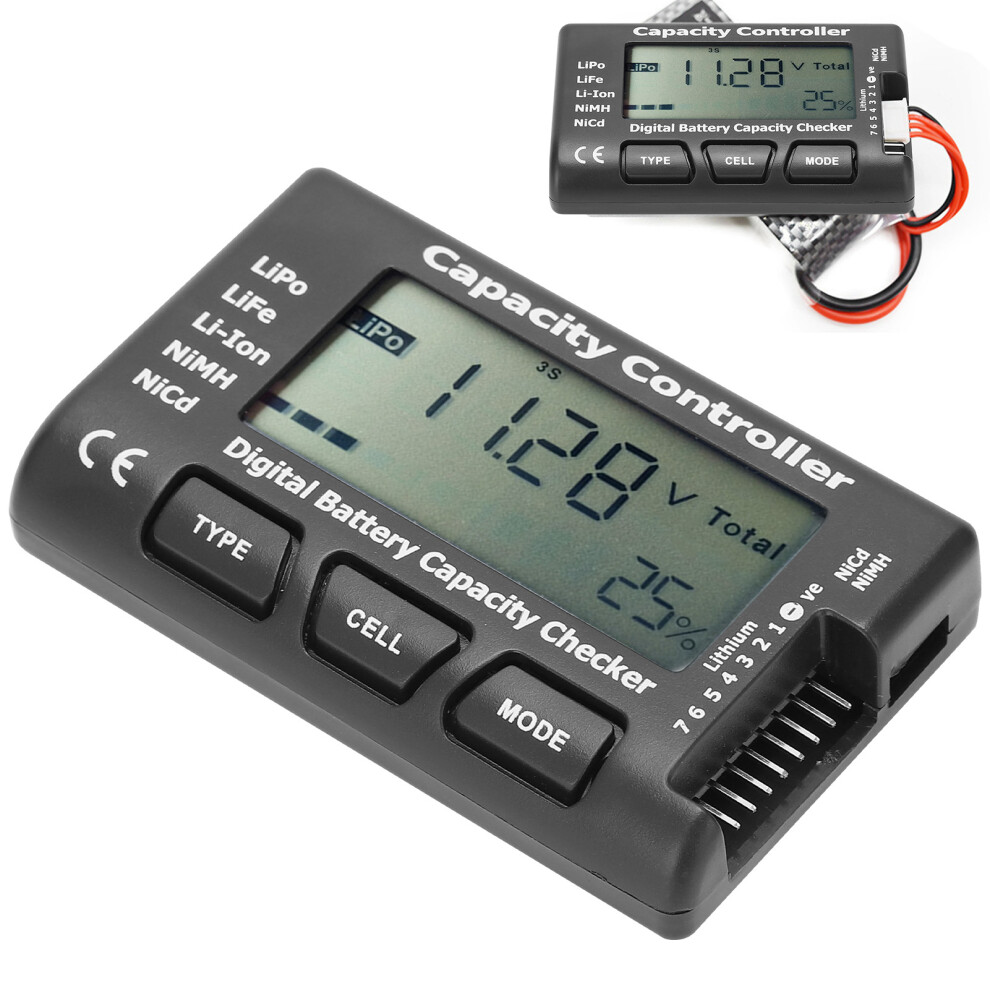 Cellmeter-7 Battery Level Tester Accurate To 0.001V For Precise Results Black 9441358456582