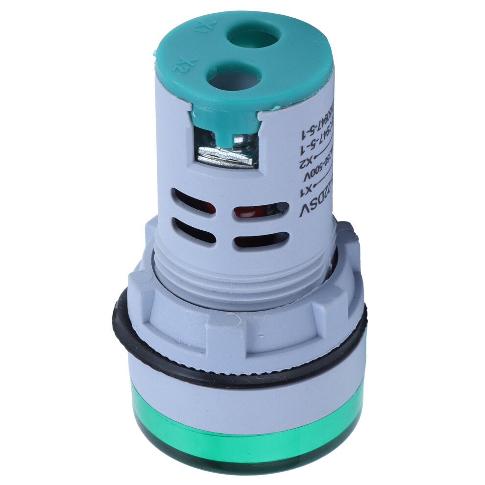 Round Digital Voltage Signal Indicator Fsv Ad16-22, 60~500V Ac, Green 4371358457034