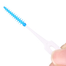 Interdentalbürsten 80 Stück Weiche Einweg-Zahnstocher für Zahnhygiene Blau