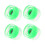Roue de skateboard PU vert 60x45mm Flash 78A 1