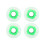 Roue de skateboard PU vert 60x45mm Flash 78A 7