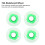 Roue de skateboard PU vert 60x45mm Flash 78A 6