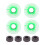 Roue de skateboard PU vert 60x45mm Flash 78A 2