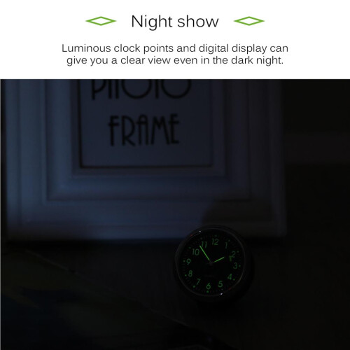 Car Quartz Clock Exquisite Hour Clock Clear Stick-on Car Accessories 2