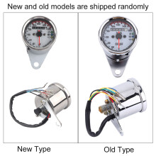 12V Motorrad-Wegmesser Geschwindigkeitsmesser LED-Hintergrundbeleuchtung Silber, 160 km/h