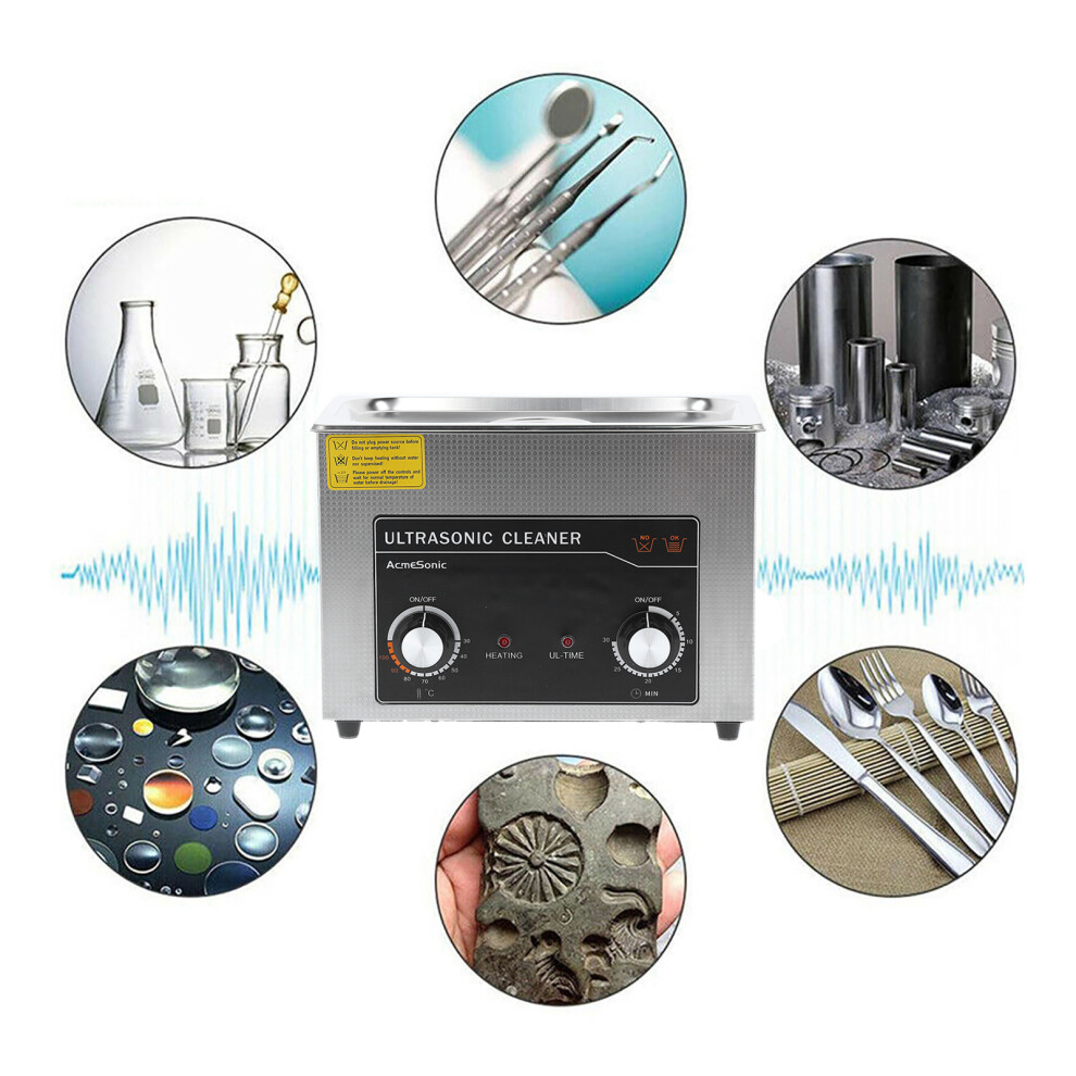 Stainless Steel Ultrasonic Cleaner 4.5L 50kHz 220V Jewelry Medical-image-OPC-PMS7TYS-NEW