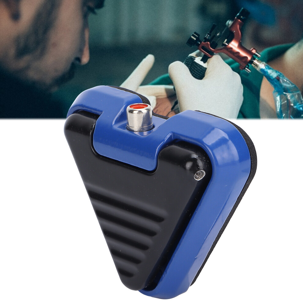 Blue/Black Alloy Portable Tattoo Foot Pedal With Rca Interface, ,7.8X7cm