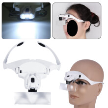 LED-Kopfmikroskop mit 5 Lupen für präzise Arbeiten & Wimpernverlängerung