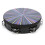 Hand Tambourine 8-inch with Colorful Rays Pattern Solid Wood Frame Double Row 2