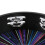 Hand Tambourine 8-inch with Colorful Rays Pattern Solid Wood Frame Double Row 10