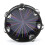 Hand Tambourine 8-inch with Colorful Rays Pattern Solid Wood Frame Double Row 9