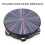 Hand Tambourine 8-inch with Colorful Rays Pattern Solid Wood Frame Double Row 7