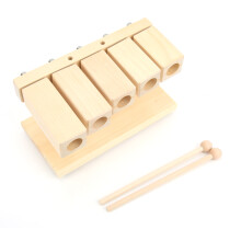 Wood Percussion Block 5 Tones Maple with Hammer for Opera Music