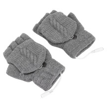 Fingerlose beheizte Handschuhe USB 16 cm / 6,3 in Grau