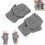 Fingerlose beheizte Handschuhe USB 16 cm / 6,3 in Grau 16