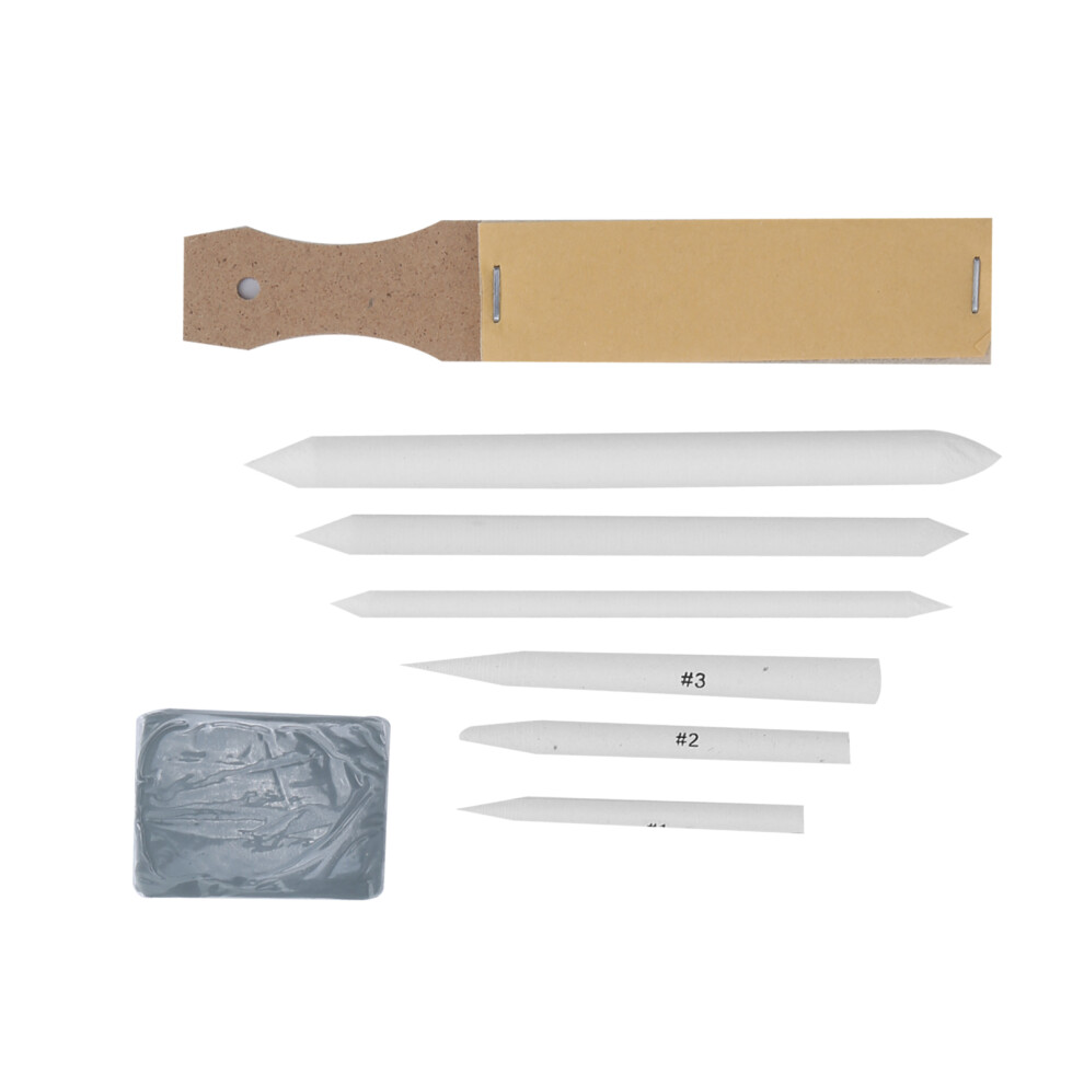 Multifunctional Sketch Set With Blending Stumps & Eraser For Professional Use 7891358462939
