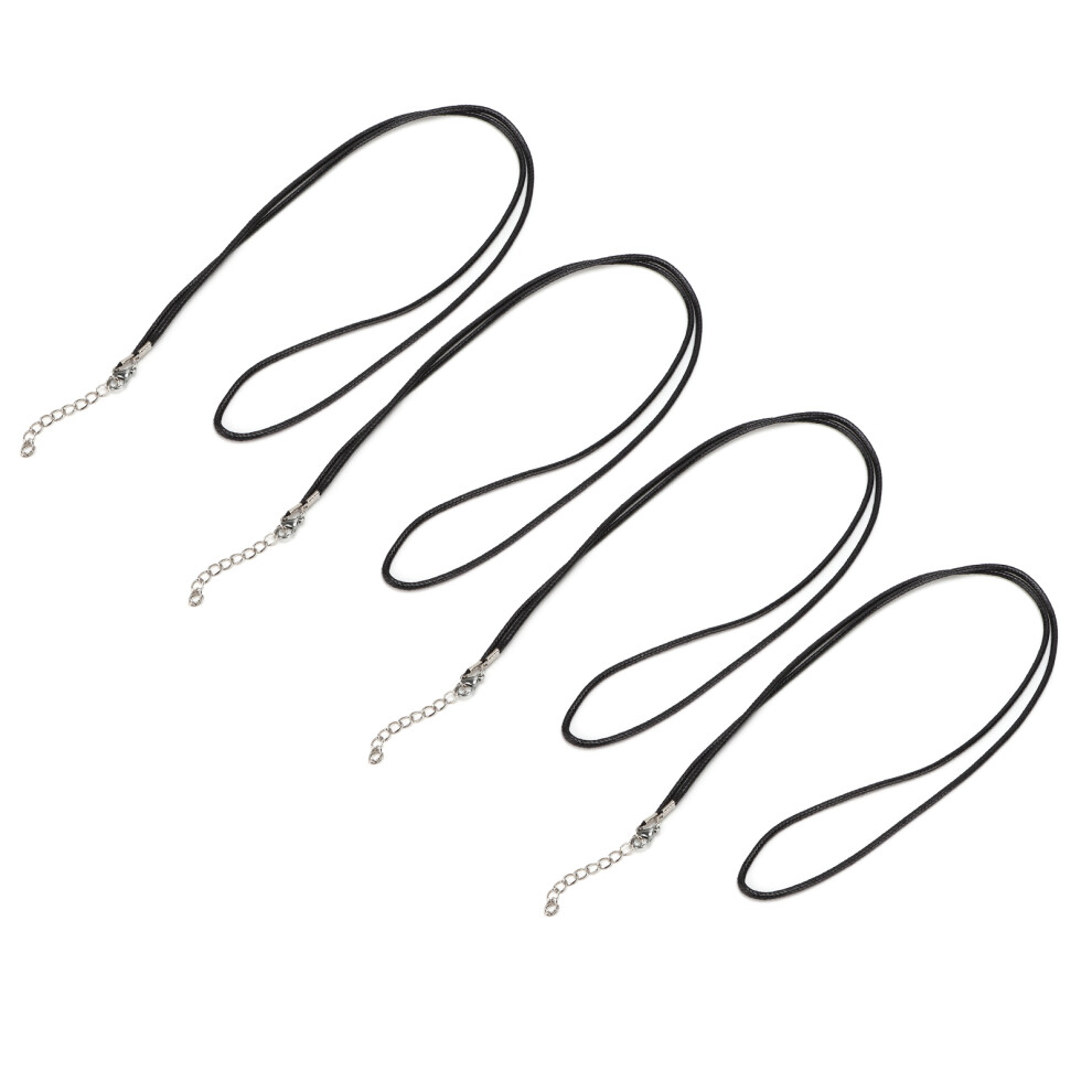 4pcs Black Polyester Neck Lanyard for ID Cards, Keys & More-image-OPC-PMS82P2-NEW