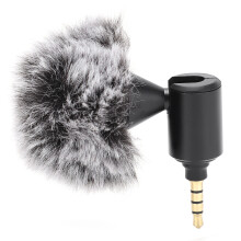 Mini 3.5mm Plug & Play Cardioid Lavalier Microphone for Mobile Phone & DSLR, Black