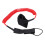 Red Surfboard Leash for Paddleboarding, 7mm Urethane Coil 11