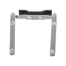 Aluminium Doppelwasserflaschenhalter-Adapter für Fahrrad-Sattelstütze, Silber
