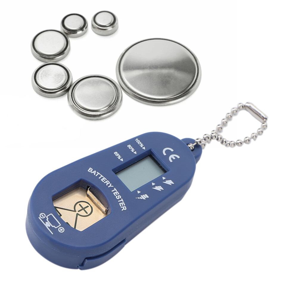 Blue Portable Hearing Aids Battery Tester Lcd Display Abs